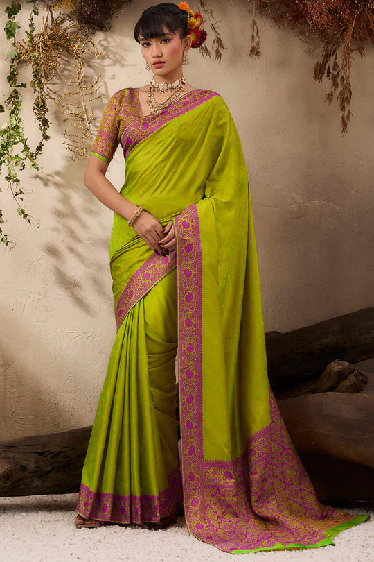 Barf Green Kanjivaram Silk Saree