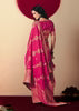Magenta Pink Woven Banarasi Silk Saree