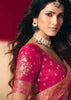 Magenta Pink Woven Banarasi Silk Saree