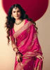 Magenta Pink Woven Banarasi Silk Saree