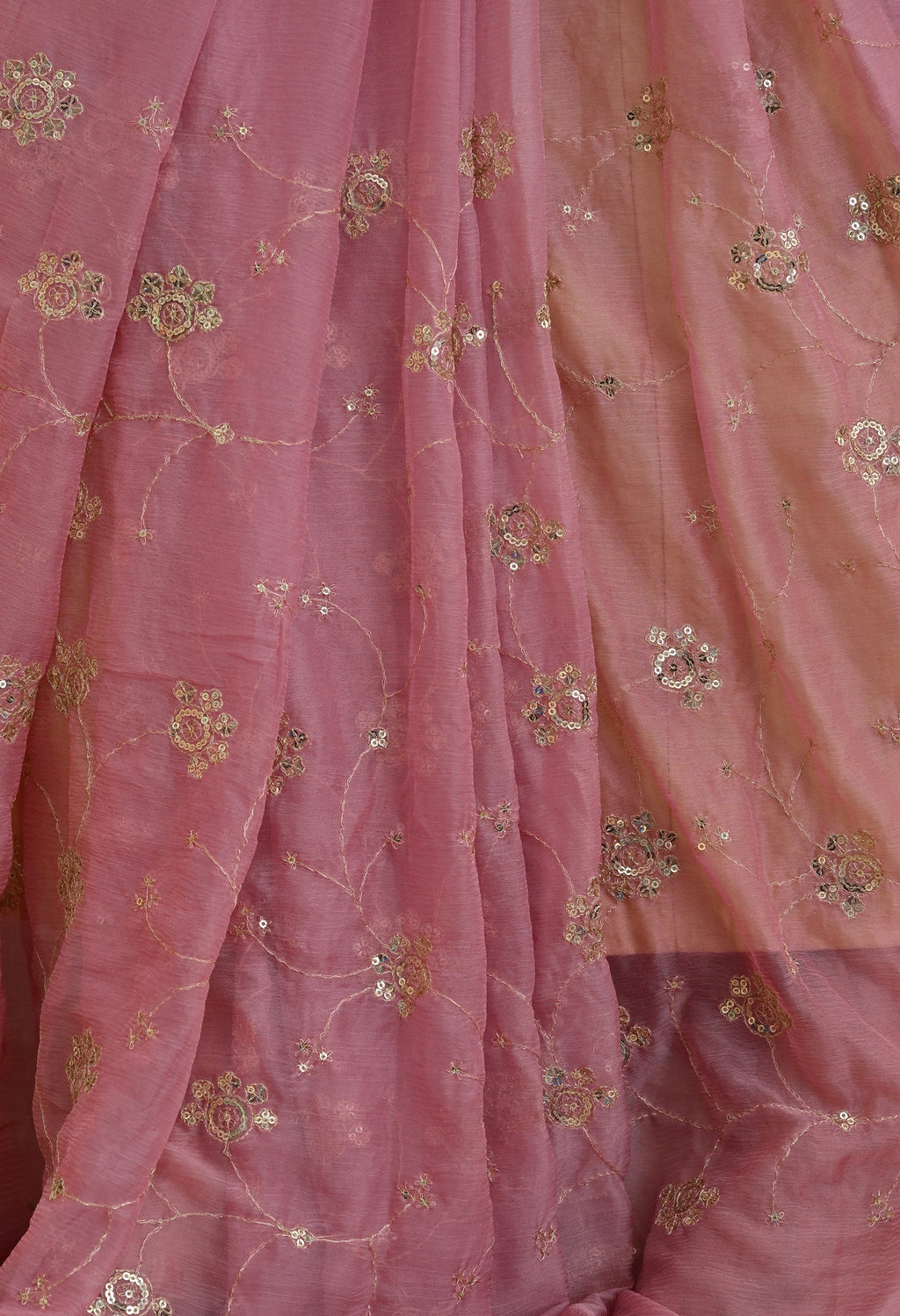 Rosette All Over Work Chiffon Saree